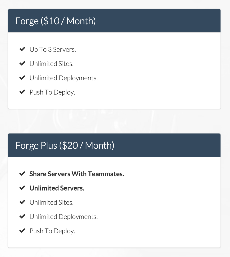 Forge Plus Pricing