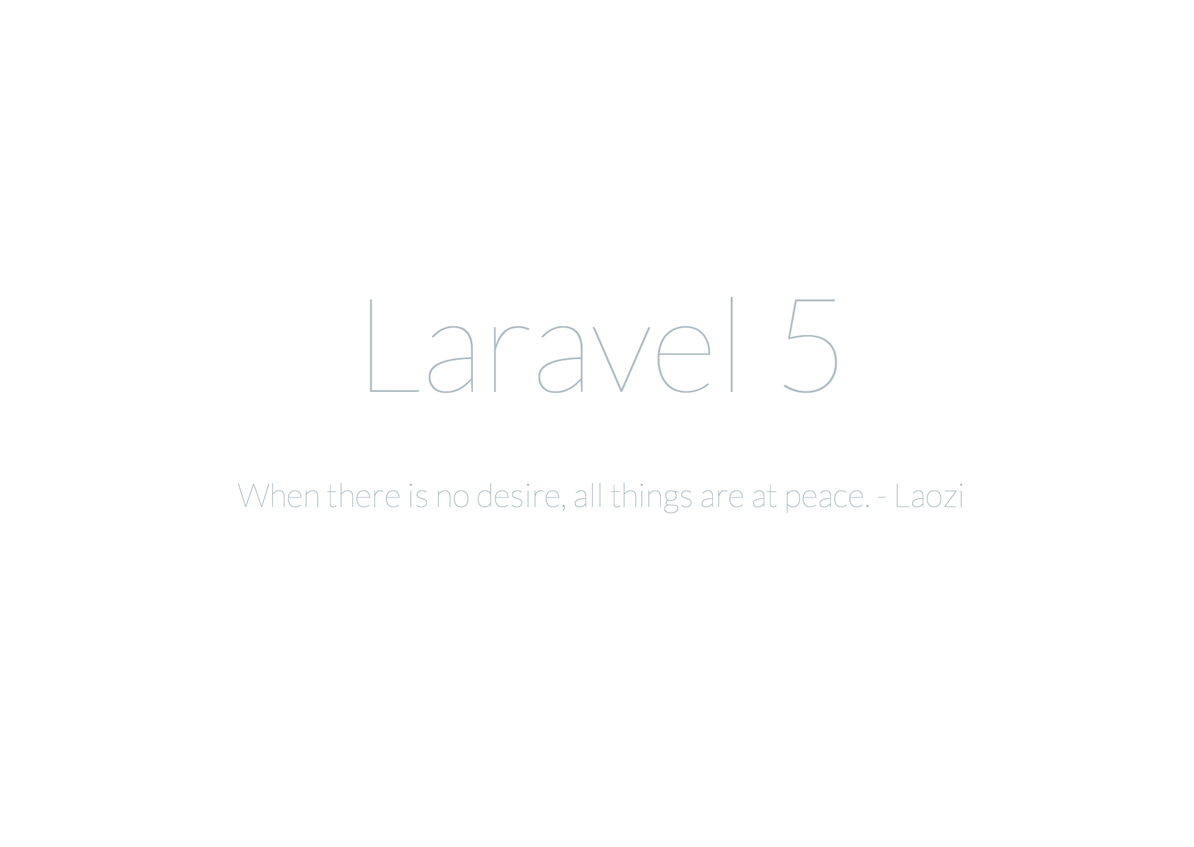 Laravel Start Screen