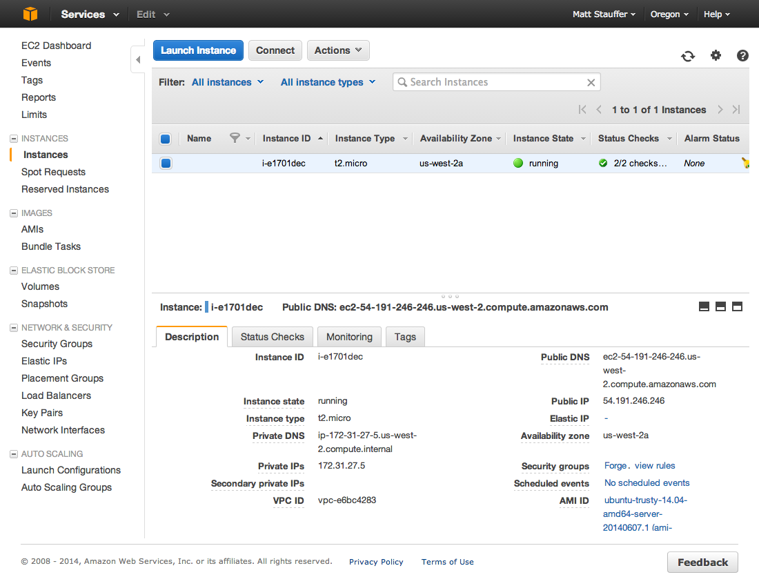 AWS View Instance