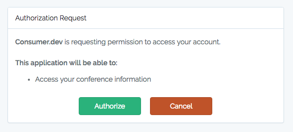Screenshot of Laravel Passport auth approval view